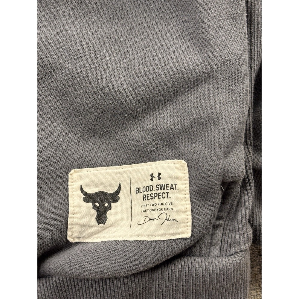 Under Armour Project Rock Fleece Training Hoodie Men's Size XL Grey 1369937 - Picture 3 of 9